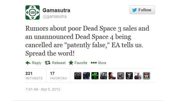 UPDATED] EA scraps Dead Space 4, citing disappointing sales — GAMINGTREND