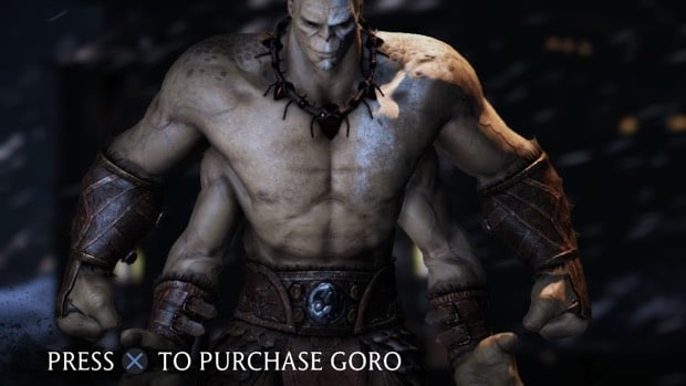 Press X to purchase Goro