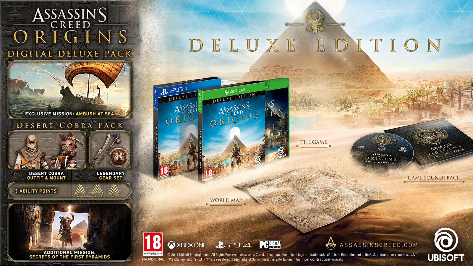 Assassin's Creed: Origins Physical Digital Deluxe Edition