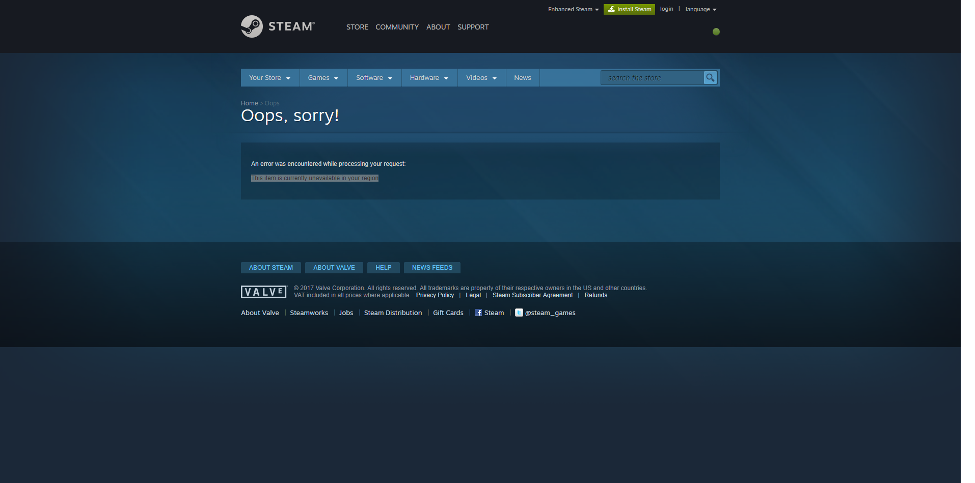 PES 2018 unavailable
