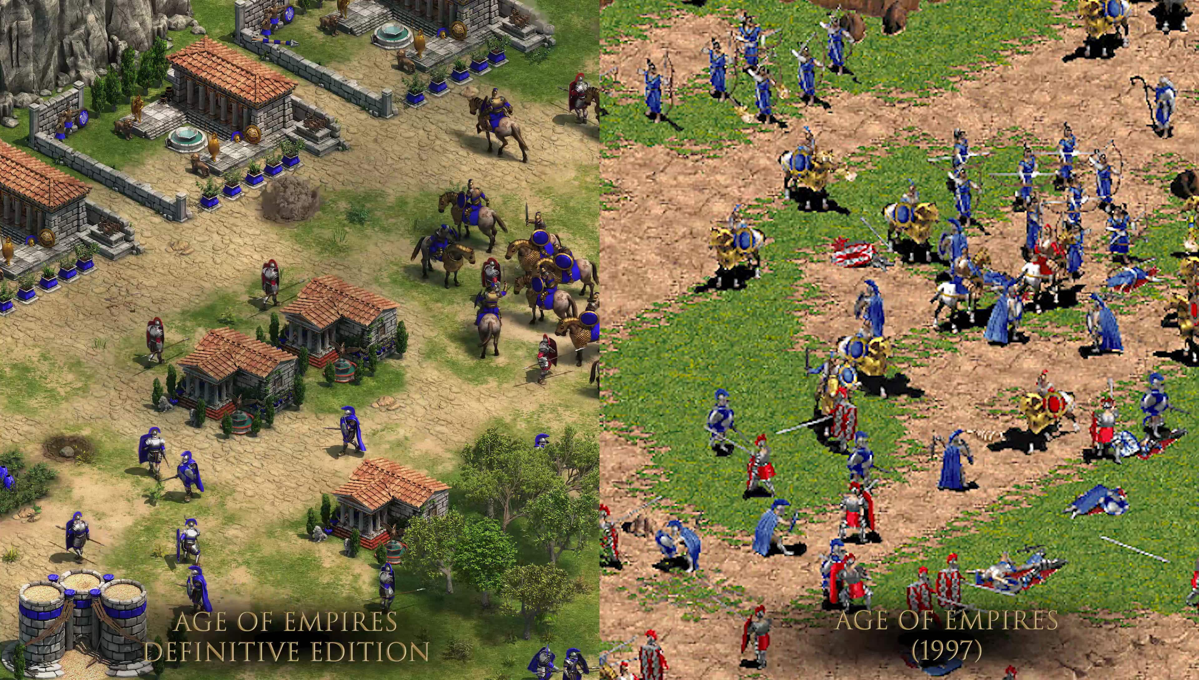 Age of Empires: Definitive Edition comparison shot vis original