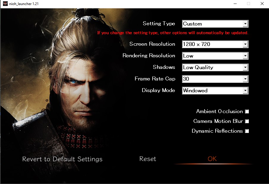 NioH Default_Settings
