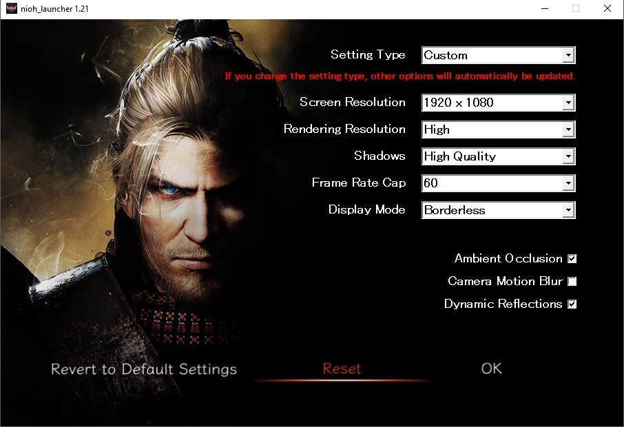 NiOH Final Settings