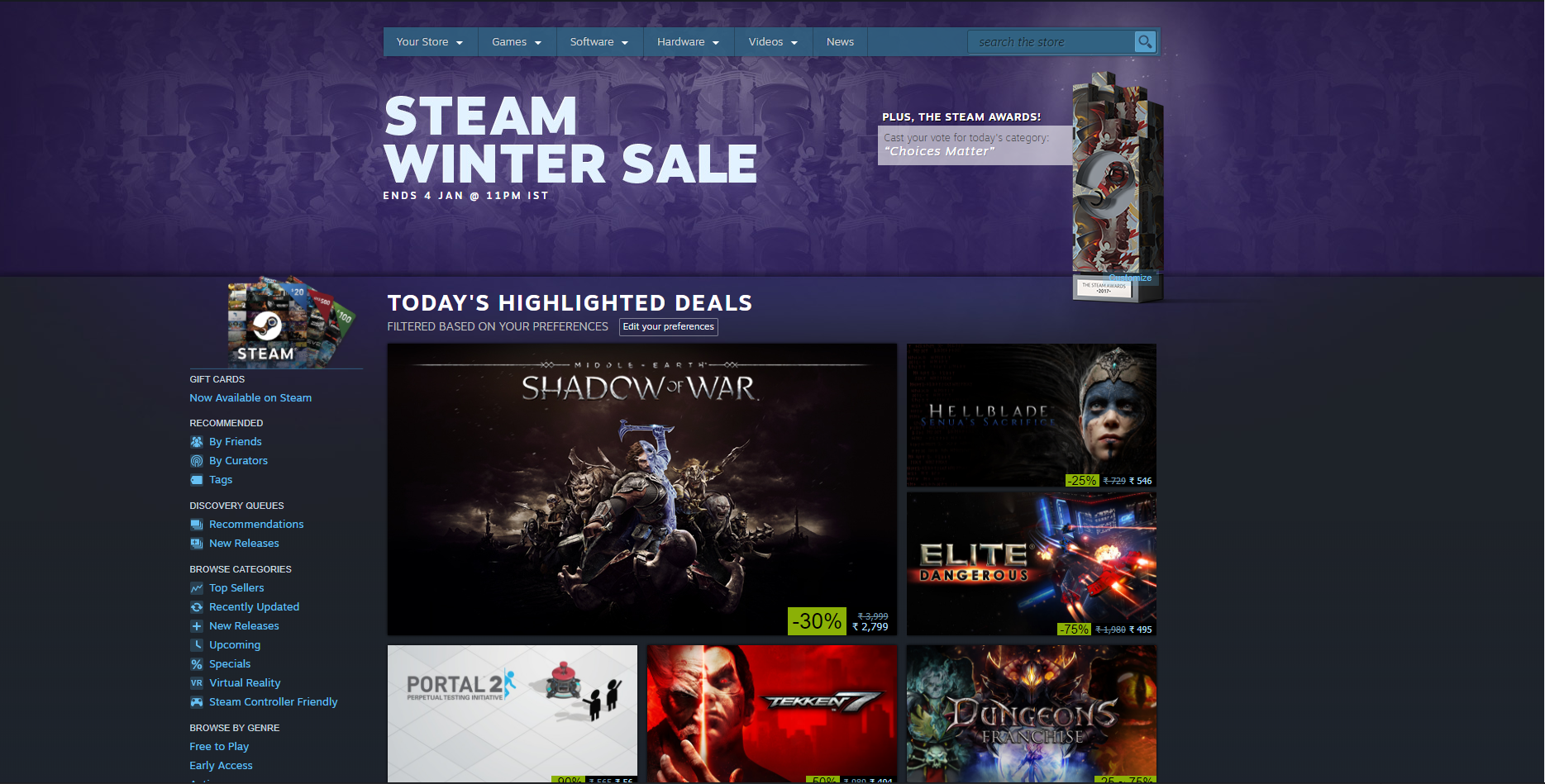 The Steam Winter Sale 17 Is Now Live Indianvideogamer Com