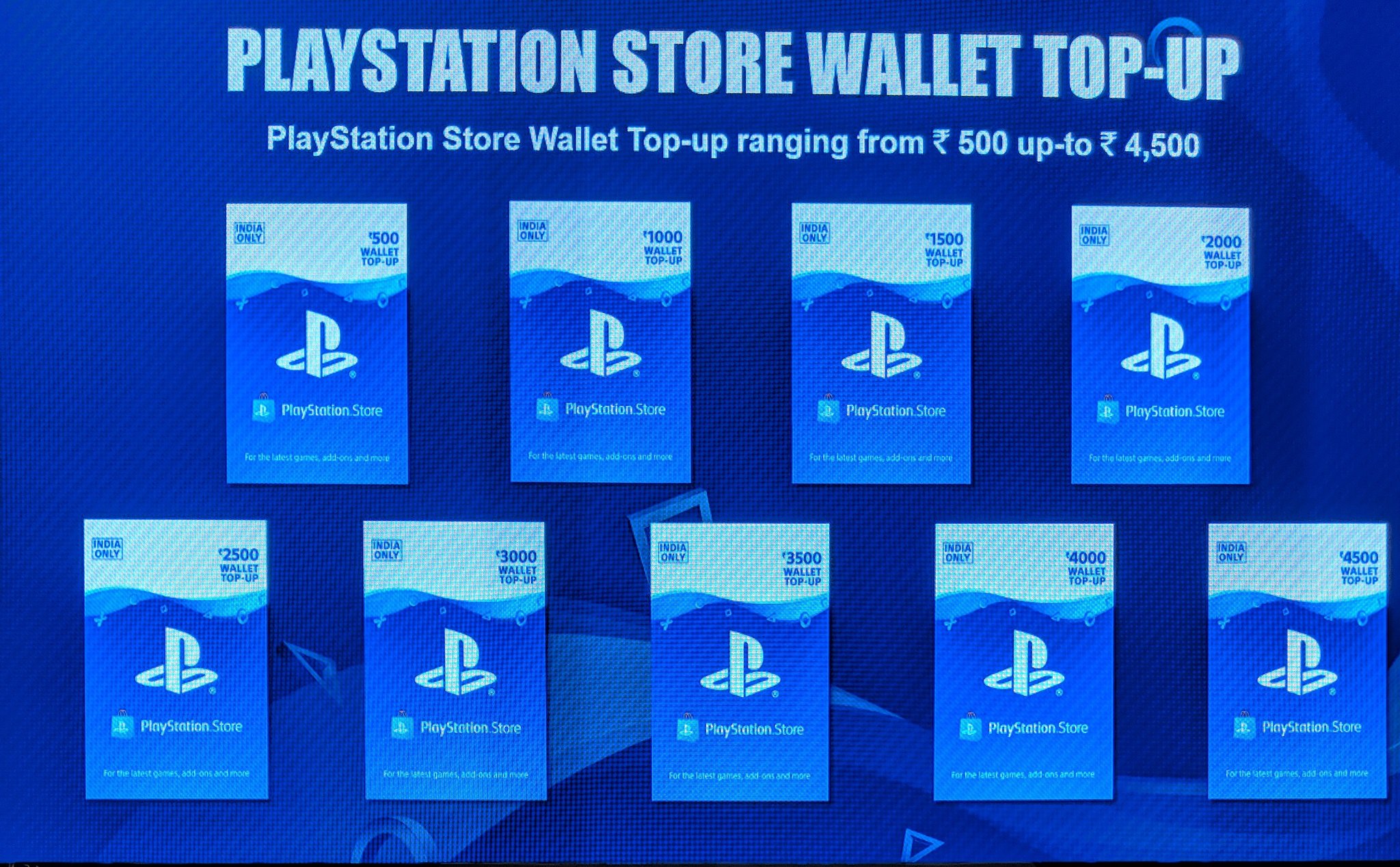 PlayStation Store Prepaid Cards Now Available in India